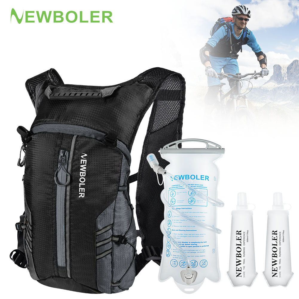 Hydration Vest - ウォーターボトル付きランニングバックパックベスト、軽量自転車ランニング、ジョギング、マラソンライディング、ハイキングバッグ