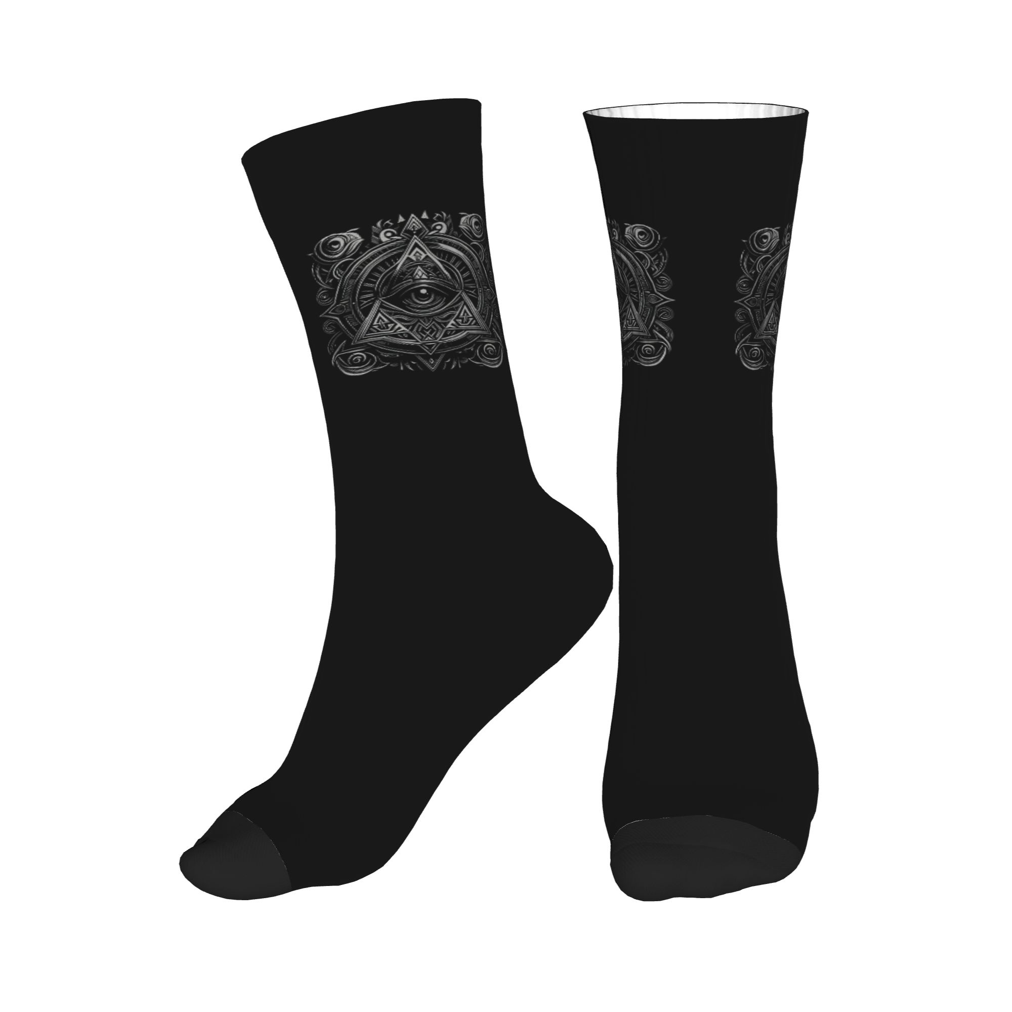 Sports Socks - ファッションオールシーキングアイオブザイルミナティソックス男性女性暖かい 3D 印刷スポーツバスケットボールソックス