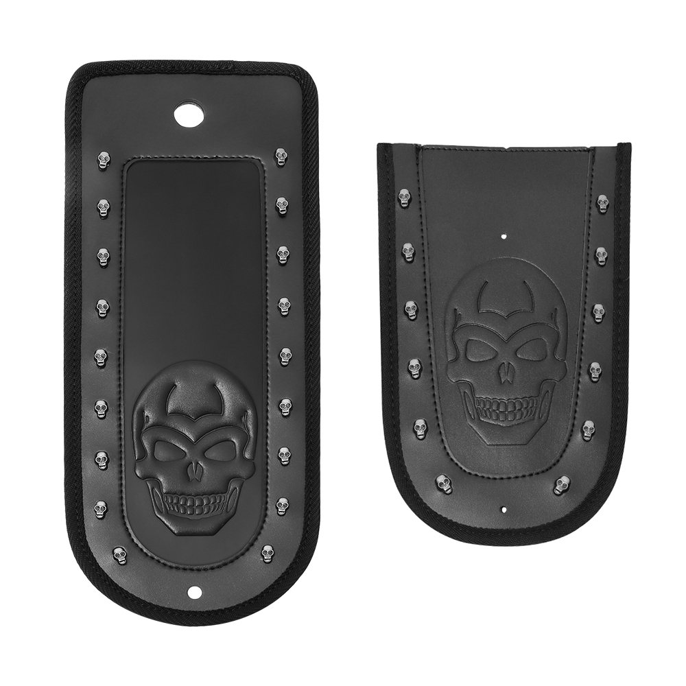Race Bib - ハーレー スポーツスター XL 883 1200 2004-2021年モデル用、バイク用装飾パッド、リアフェンダービブ、ブラック、スカル柄