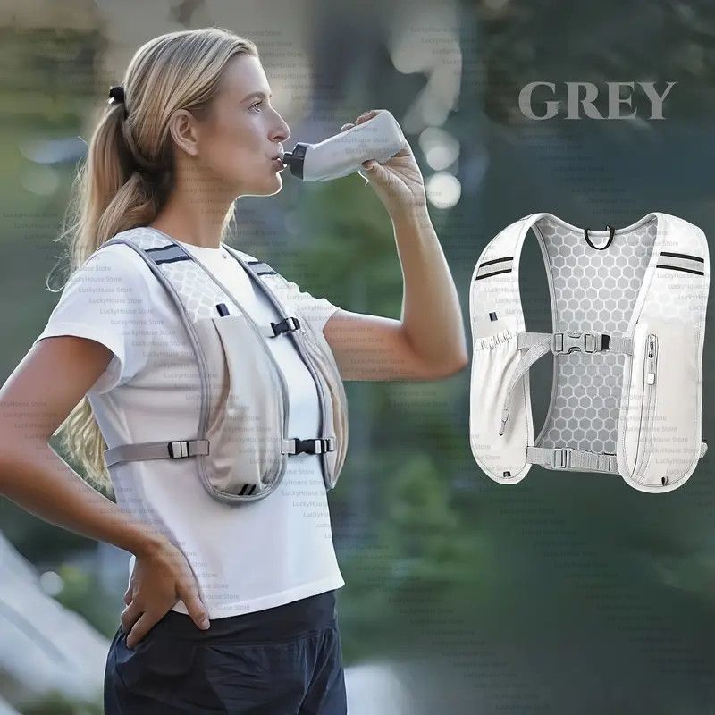 Hydration Vest - 軽量ハイドレーションベストバックパック。大容量のウォーターバッグ付き。ハイキング、サイクリング、ランニング、その他のアウトドアスポーツに最適。