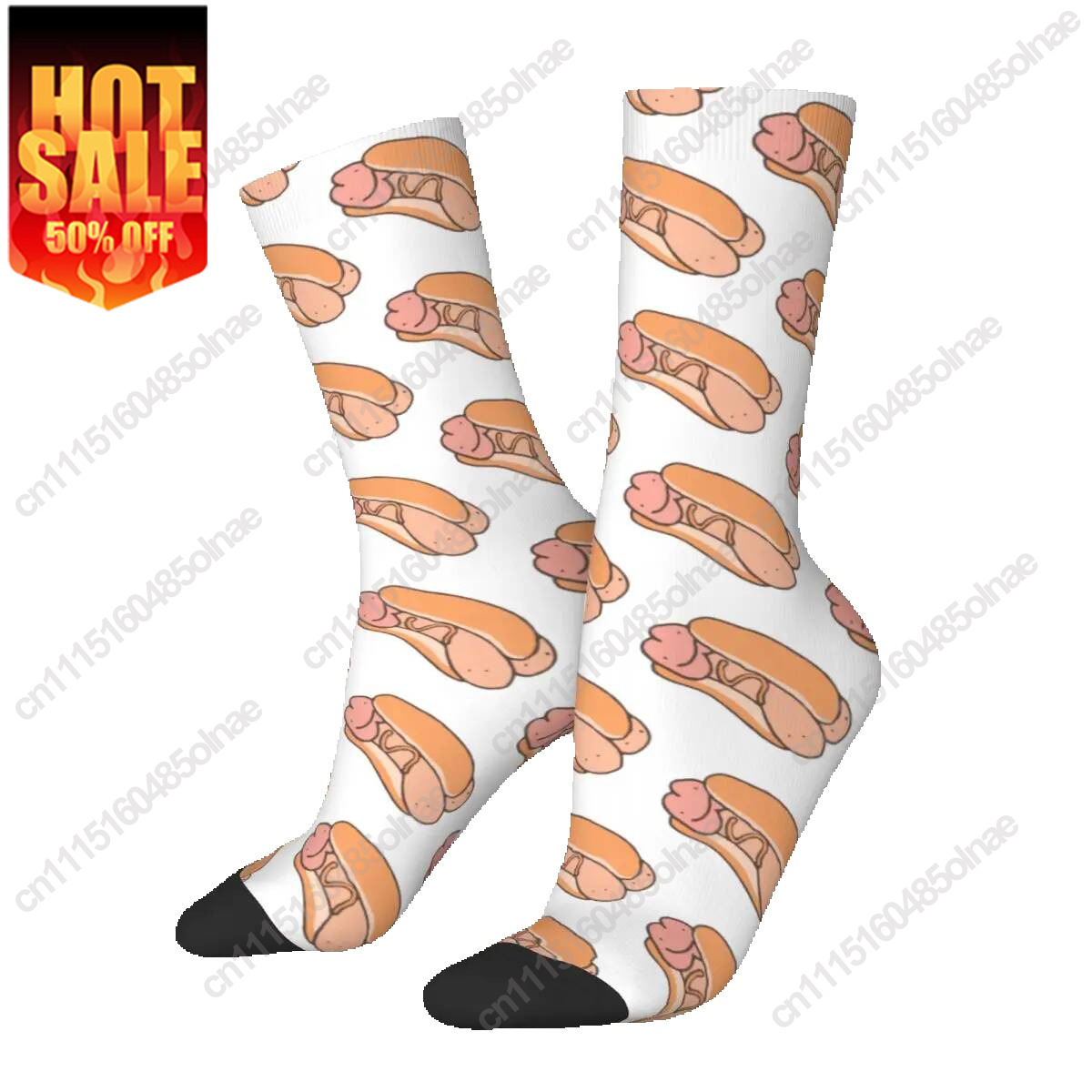 Sports Socks - レトロなデザインの、おもしろい柄の、スポーツ用の、柔らかい、長めの靴下。女性と男性へのクリスマスプレゼントに最適。吸湿性のある靴下。