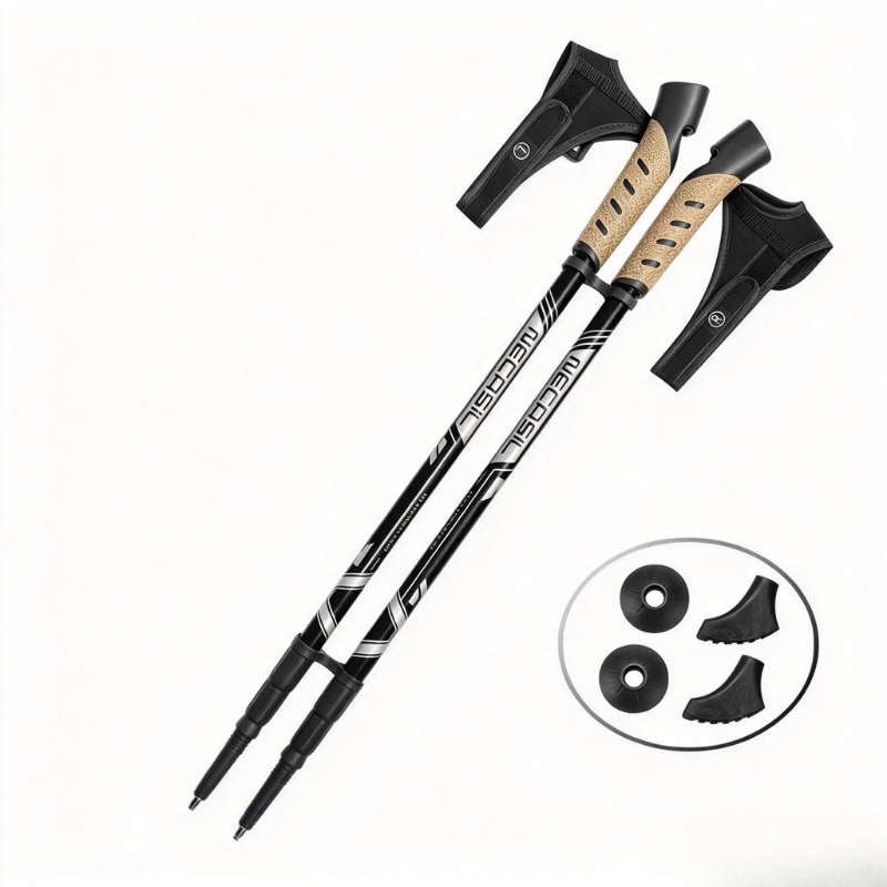 Trekking Pole Carbon - 2本セット 伸縮式トレッキングポール アルミニウム合金製 ノルディックウォーキング用 軽量で調整可能なアルペンストック、クイックロック機構付き。ハイキングやキャンプに最適。