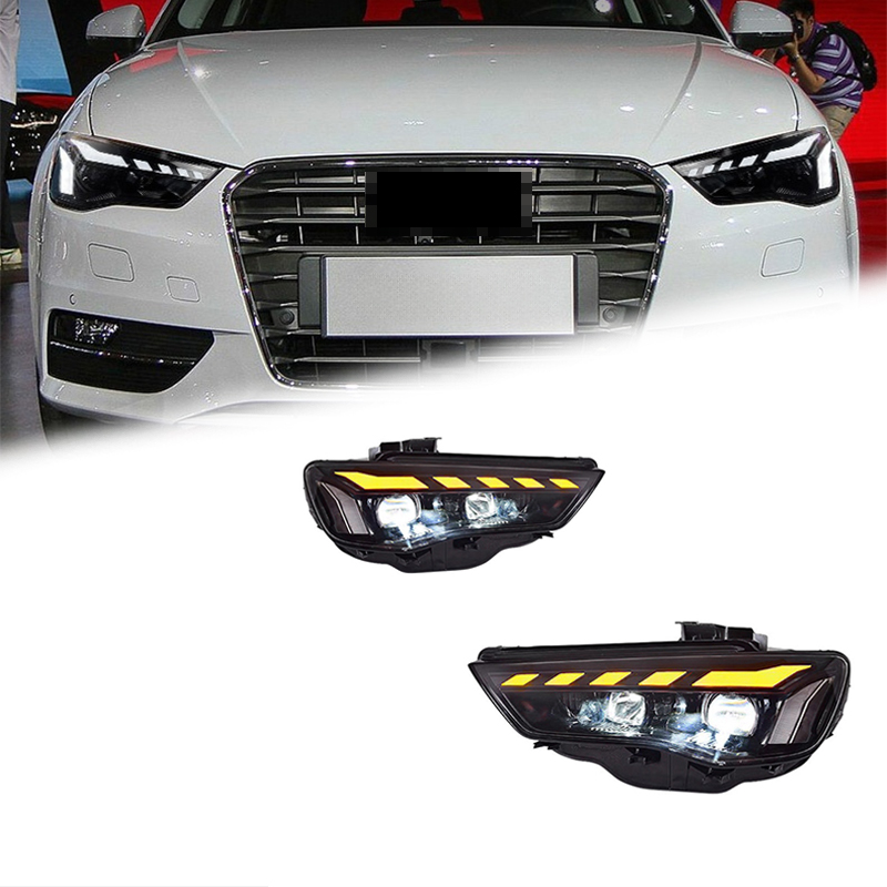 Running Headlamp - FTカーライト アウディA3ヘッドライト 2013-2020 A3 LEDプロジェクターヘッドランプ デイタイムランニングライト