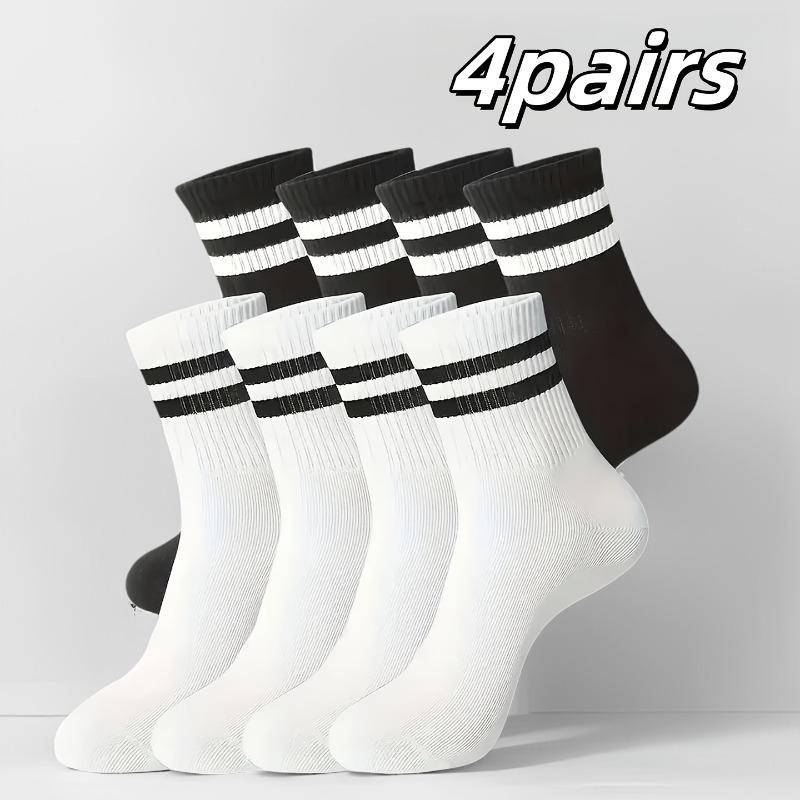 Sports Socks - 4足組 ユニセックス スポーツ アウトドアソックス クラシックカラー -
