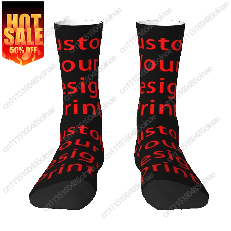 Sports Socks - オリジナルデザインの靴下。女性用、男性用。暖かく、3Dプリントでロゴをカスタマイズ可能。サッカー用スポーツソックス。
