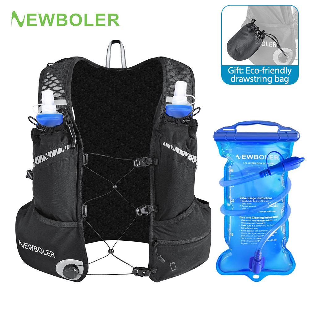 Hydration Vest - 8L通気性ハイドレーションベストパック トレイルランニング マラソン サイクリングギア 軽量 ハイキング