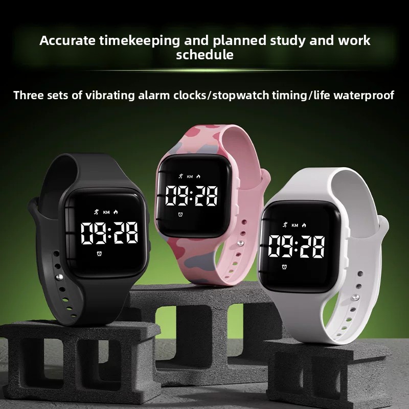 子供向けLEDデジタル静音振動アラームスマートウォッチ。水泳 - Running Watch のレビューと価格