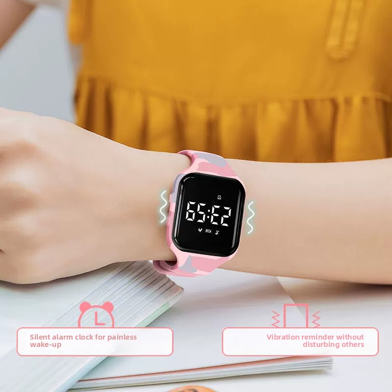 子供向けLEDデジタル静音振動アラームスマートウォッチ。水泳 - Running Watch のレビューと価格