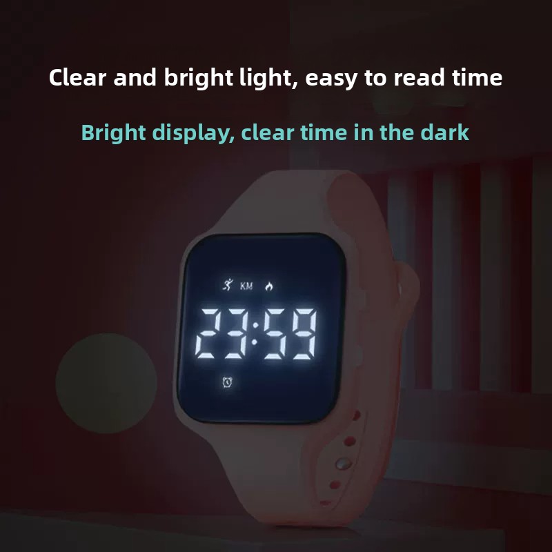 子供向けLEDデジタル静音振動アラームスマートウォッチ。水泳 - Running Watch のレビューと価格