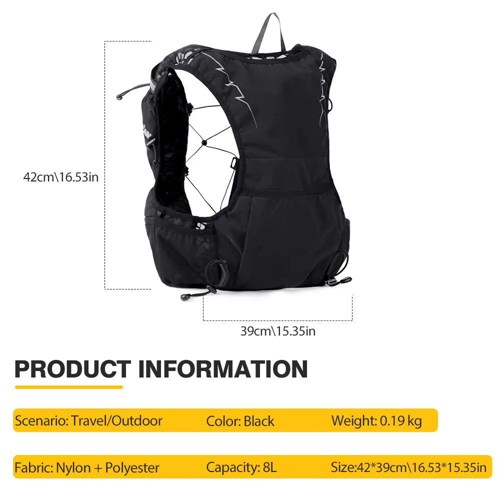 NEWBOLER 屋外トレイルランニングバックパック 8L  - Hydration Vest のレビューと価格