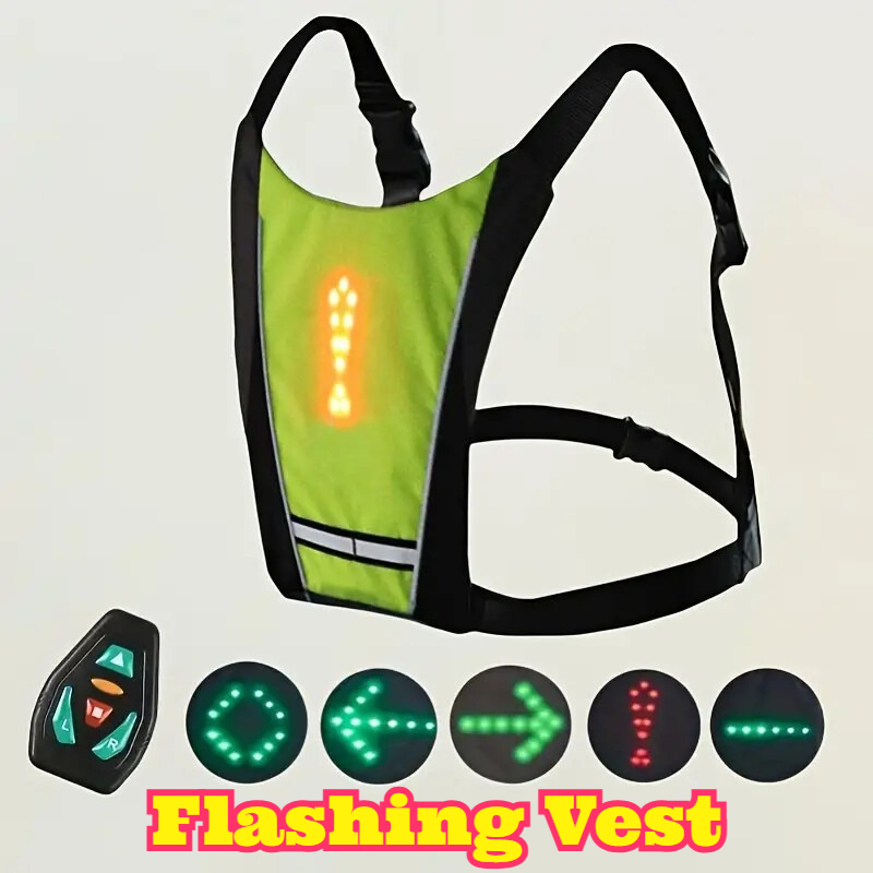 LEDリモコン式安全ベスト、ターンシグナルライト、高視認性警 - Running Visibility Gear のレビューと価格