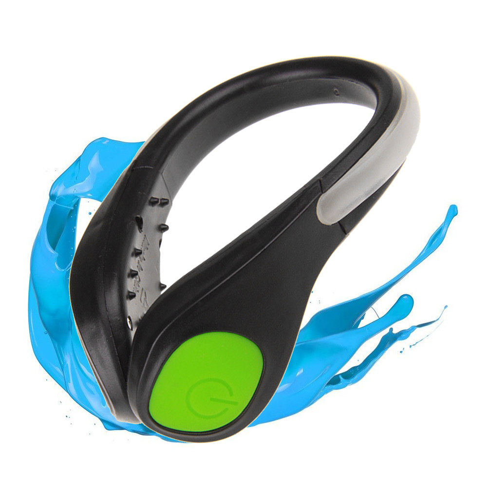 LEDシューズクリップ1個。緑色のライトで夜間のランニング、 - Running Visibility Gear のレビューと価格