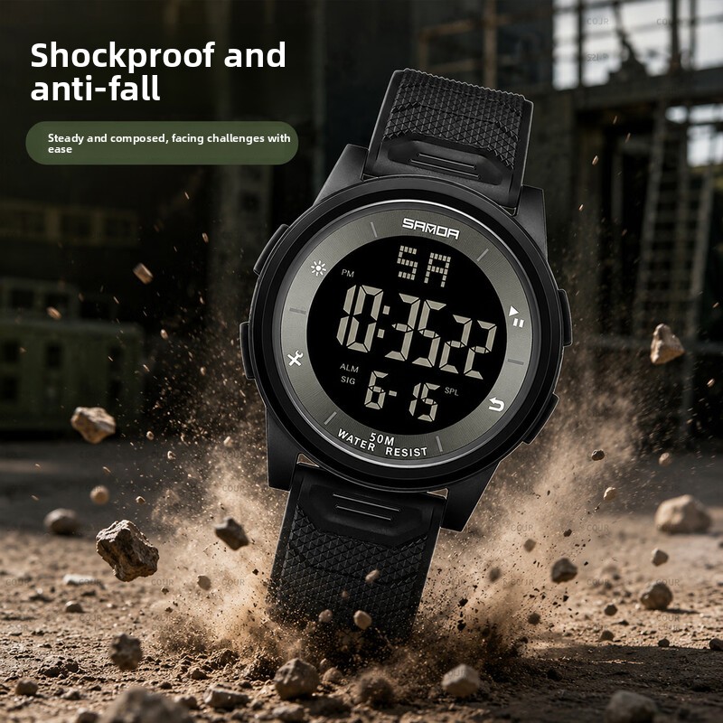 多機能タクティカルデジタルウォッチ、50M防水、発光スポーツ - Running Watch のレビューと価格