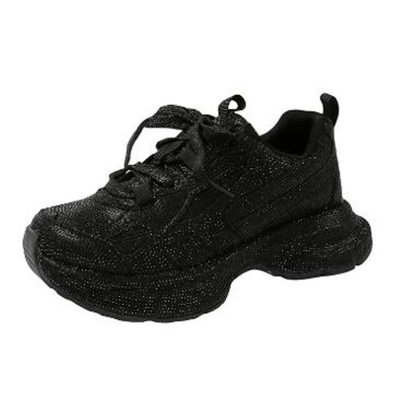 デザイナー女性ブリンブリンランニングシューズ分厚いスニーカー - Running Shoes Women のレビューと価格