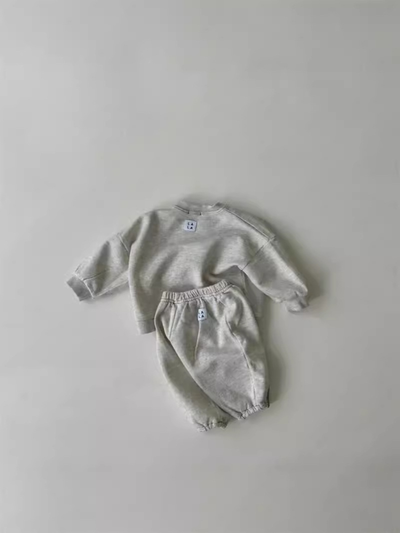 男の子と女の子のための綿のスウェットシャツとパンツのスーツ, - Running Gear Kids のレビューと価格
