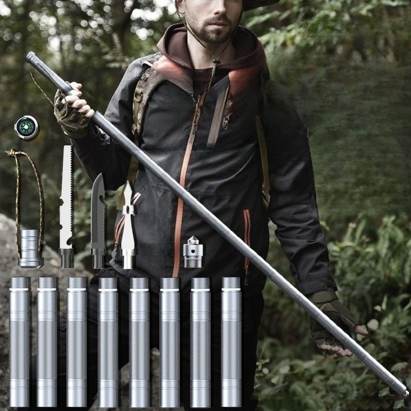屋外滑り止めウォーキングスティック キャンプ多機能トレッキン - Trekking Pole Carbon のレビューと価格