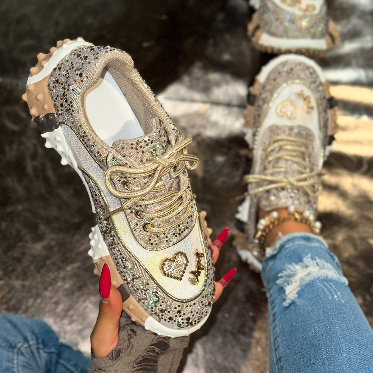 2026年女性用春スポーツレジャーシューズ通気性抜群快適多用 - Running Shoes Women のレビューと価格