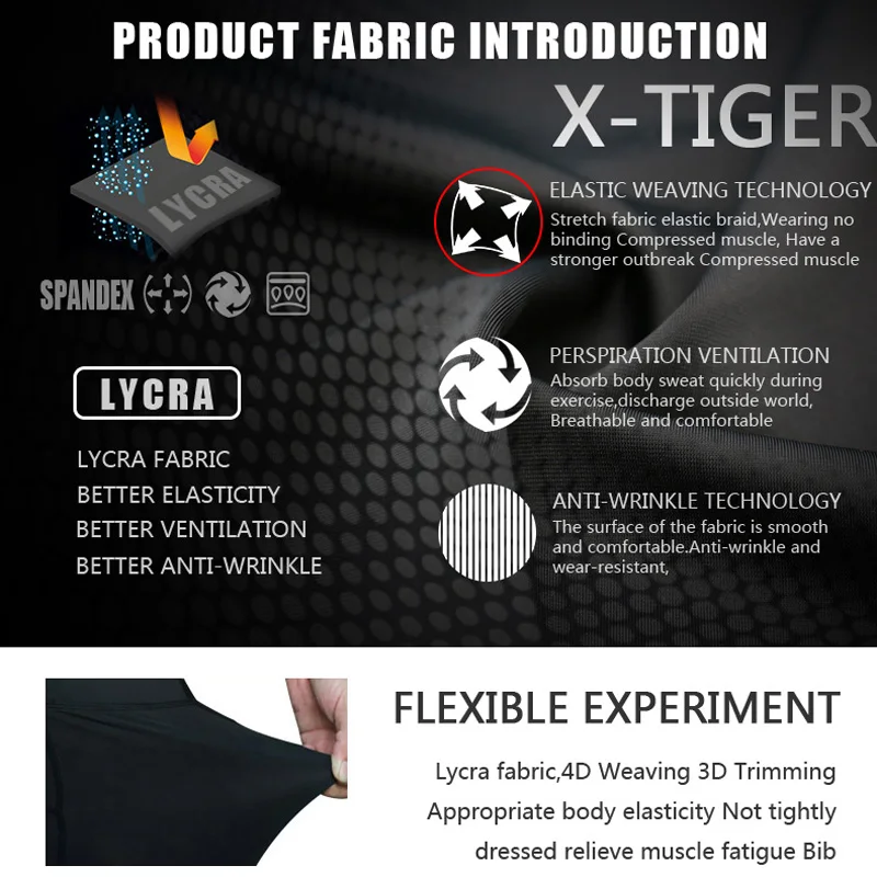 X-tiger-男性用の通気性のあるサイクリングビブパンツ、 - Race Bib のレビューと価格