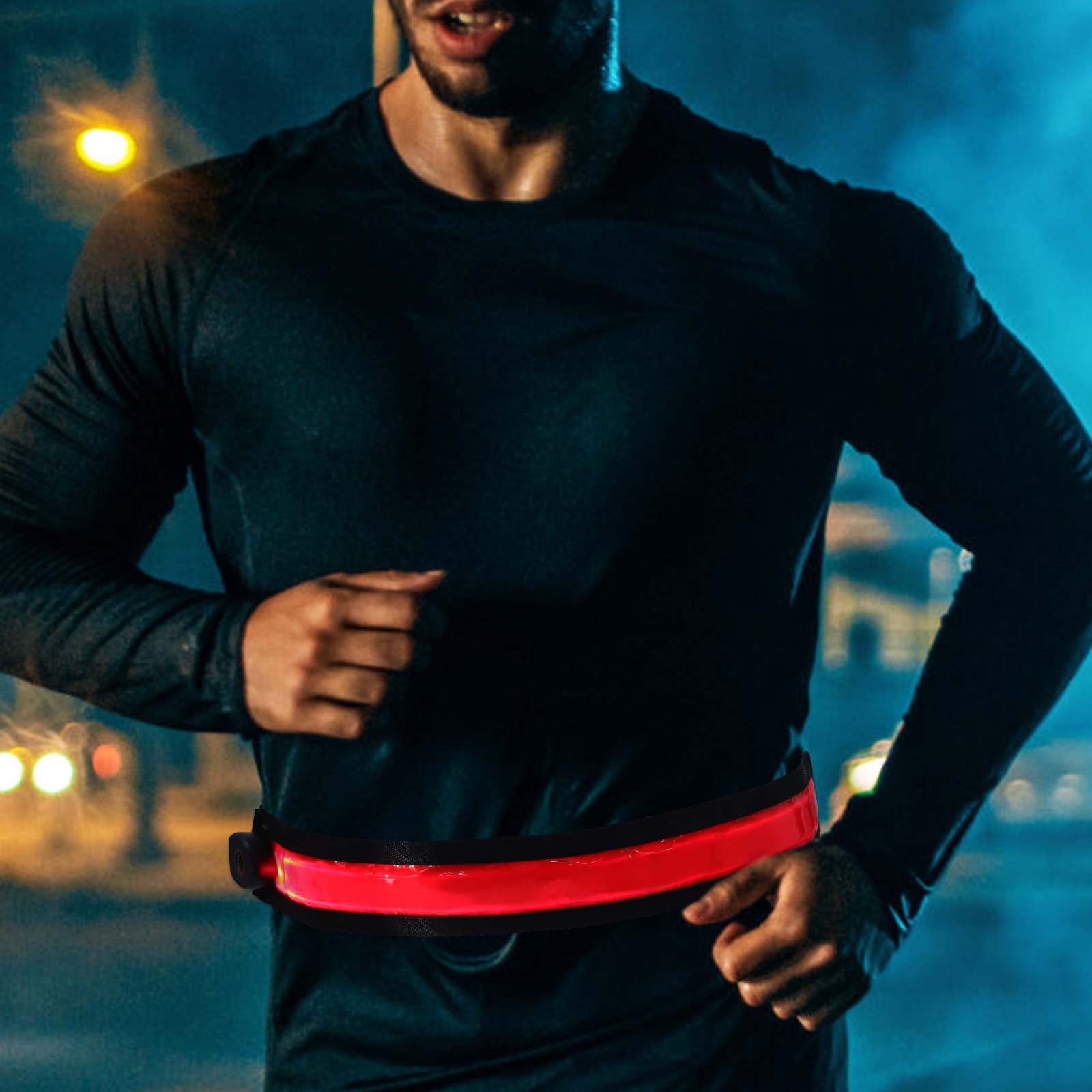 2個入り、充電式LED反射ベルト。夜間のランニングや自転車走 - Running Visibility Gear のレビューと価格