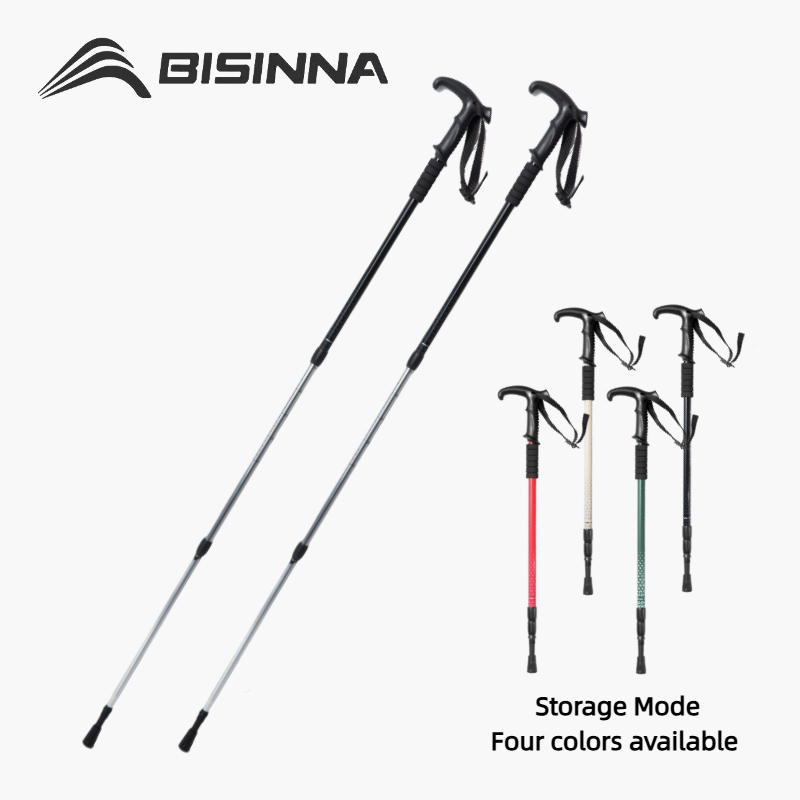 BISINNA T字ハンドル ウォーキングスティック 2本  - Trekking Pole Carbon のレビューと価格