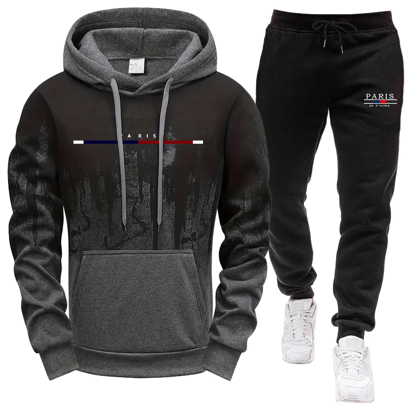 メンズセット/フーディー/パンツ 秋冬用 フード付きスウェッ - Joggers Pants のレビューと価格