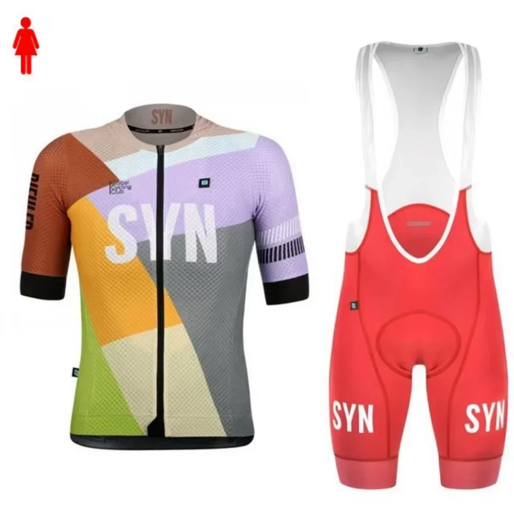 女性用レースプロチームSYN半袖サイクリングウェア、密着型ロ - Race Bib のレビューと価格