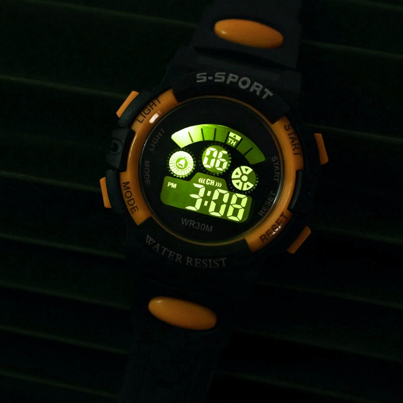 子供用電子時計 男の子用 防水 多機能 ナイトライト ランニ - Running Watch のレビューと価格