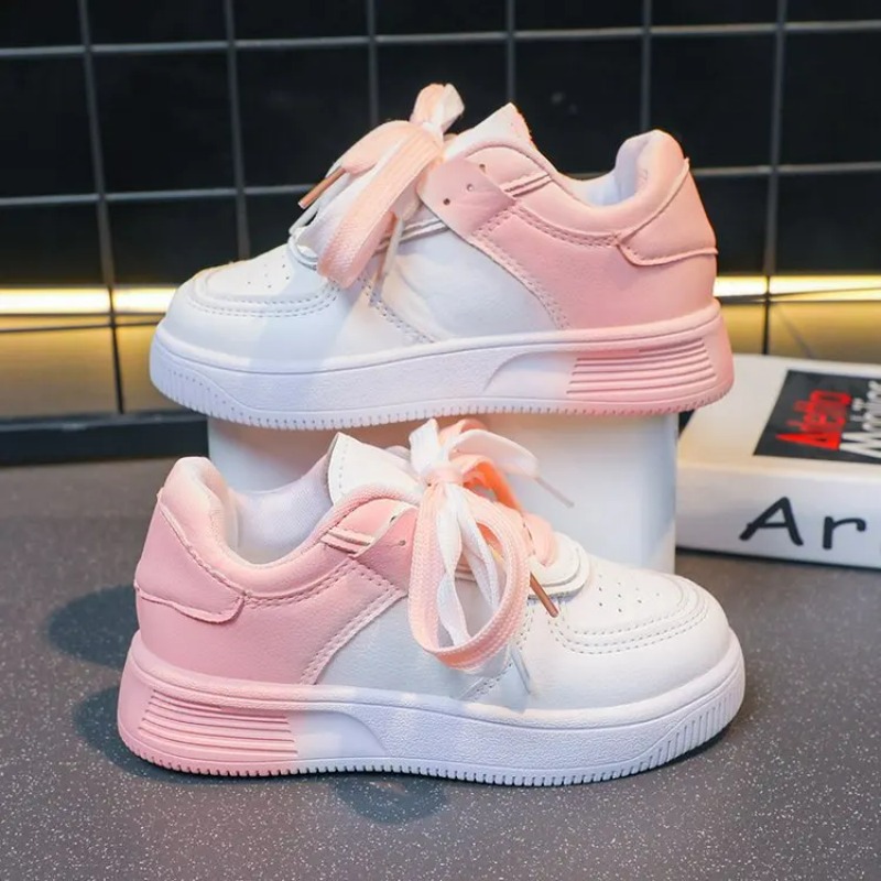 新作レディースグラデーションホワイトスニーカー 春秋新作 フ - Running Shoes Women のレビューと価格