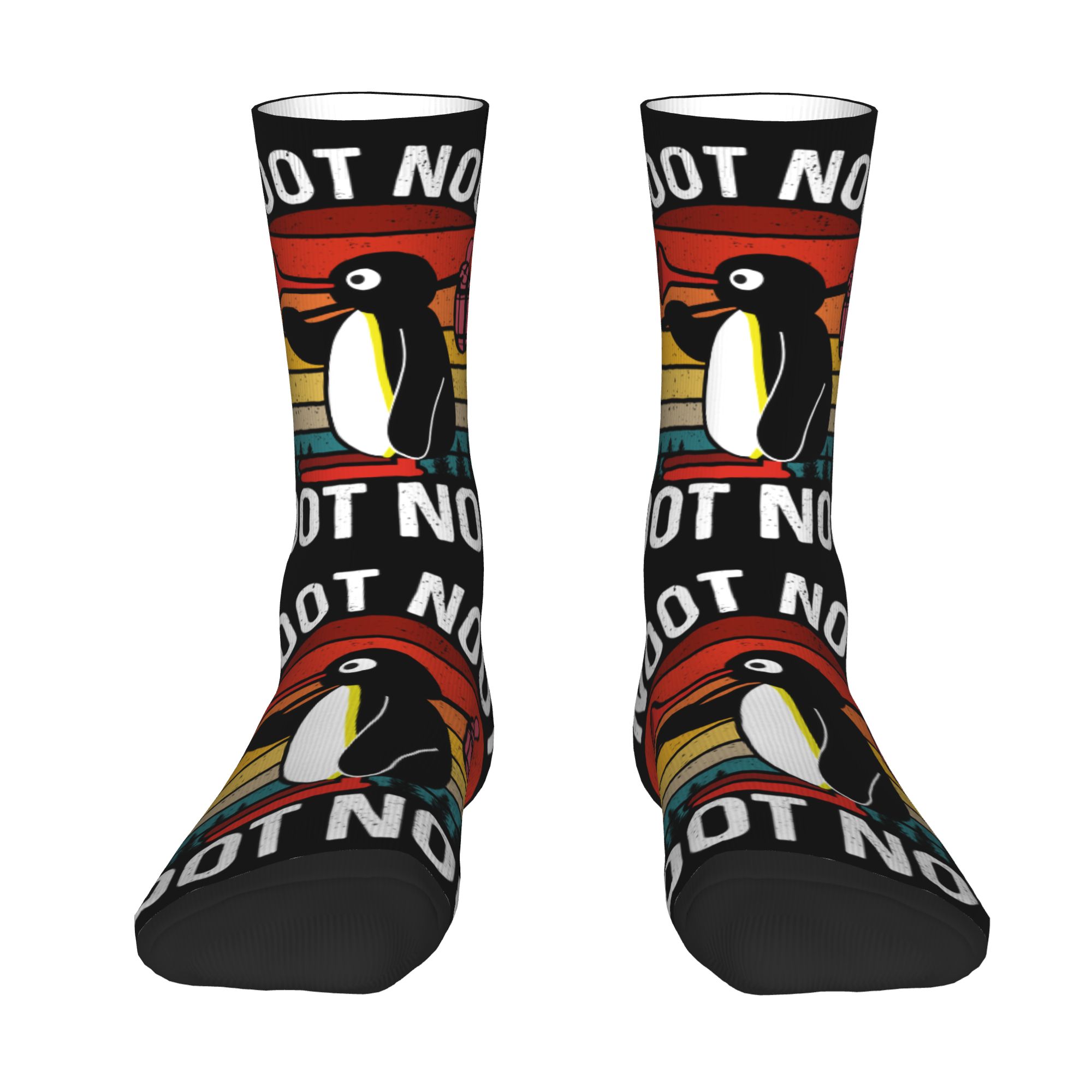 カスタムクールで面白いミーム ピングー ヌート ヌート ソッ - Sports Socks のレビューと価格