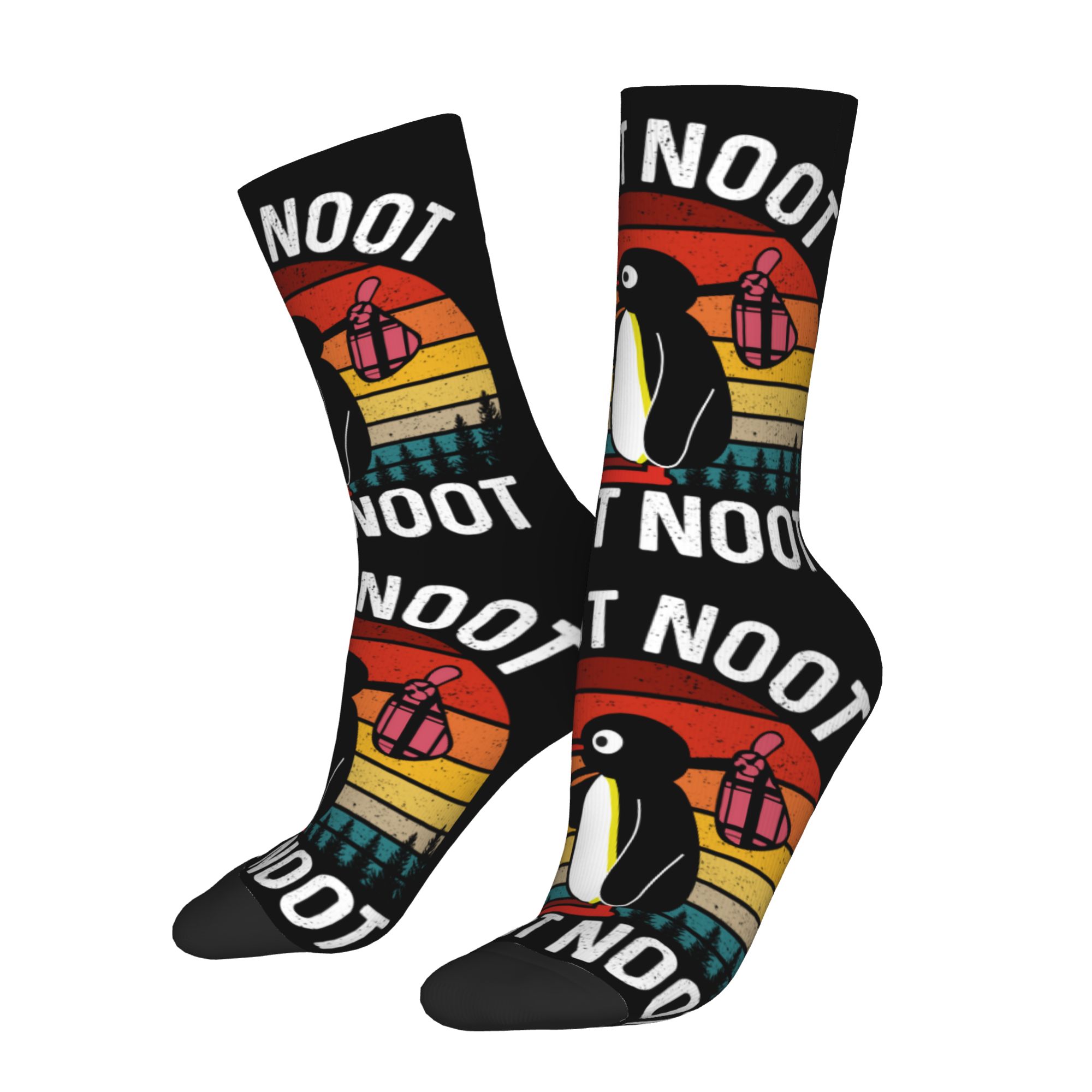 カスタムクールで面白いミーム ピングー ヌート ヌート ソッ - Sports Socks のレビューと価格