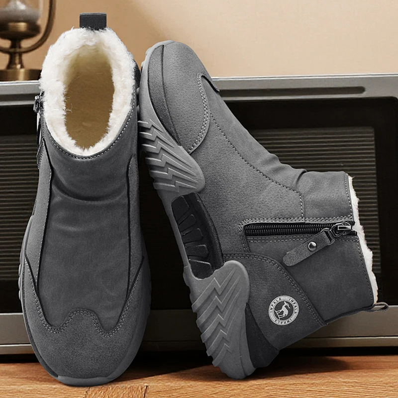 冬のスノーブーツノンスリップカジュアルシューズ防水ハイトップ - Running Shoes Men のレビューと価格
