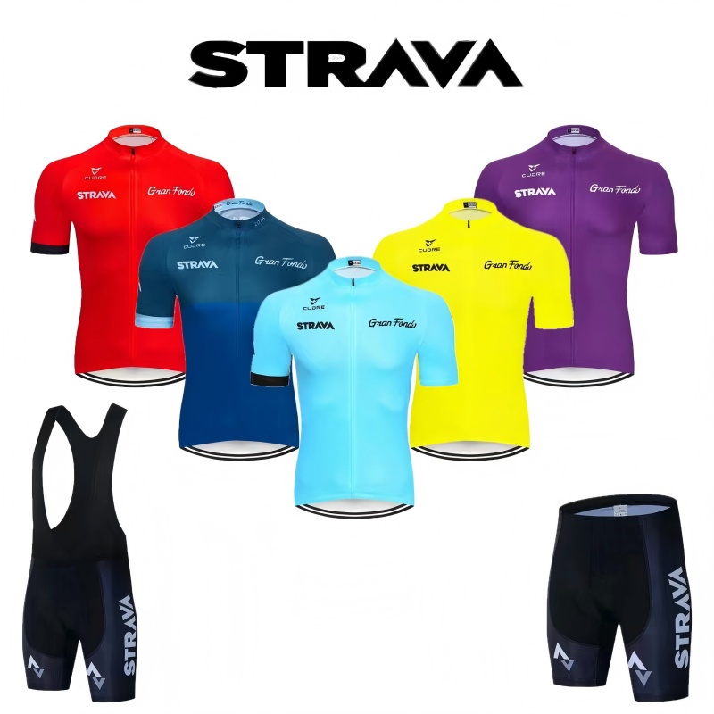 ストラバ バイクジャージセット 夏用サイクリングTシャツ ビ - Race Bib のレビューと価格