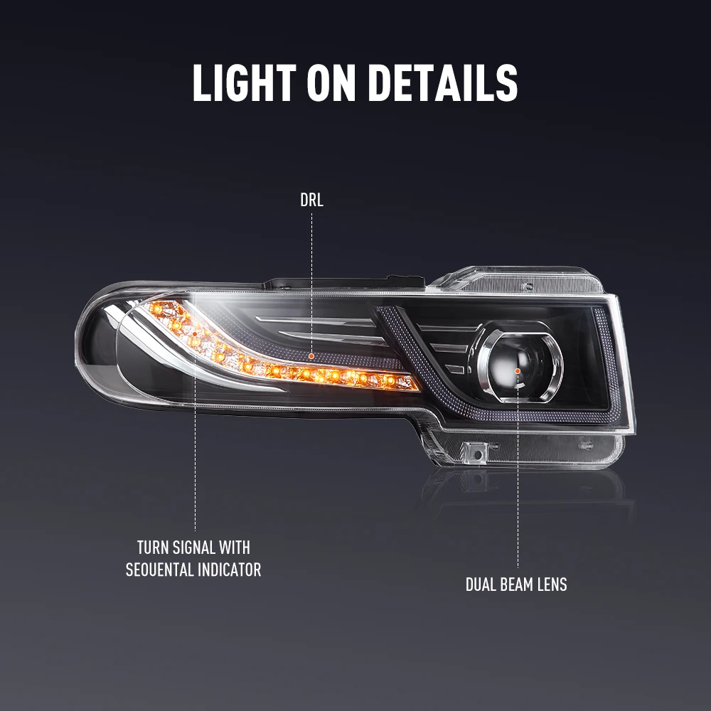 2 個カースタイリングヘッドランプトヨタ FJ クルーザー  - Running Headlamp のレビューと価格